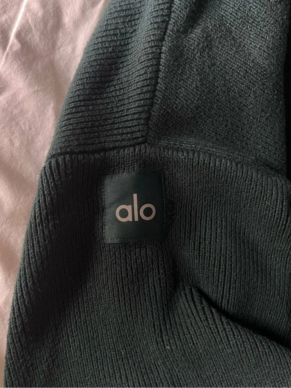ALO Yoga Scholar Hooded Sweater- Dark Green